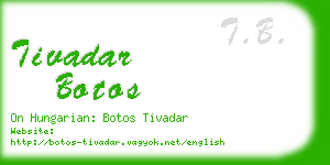 tivadar botos business card